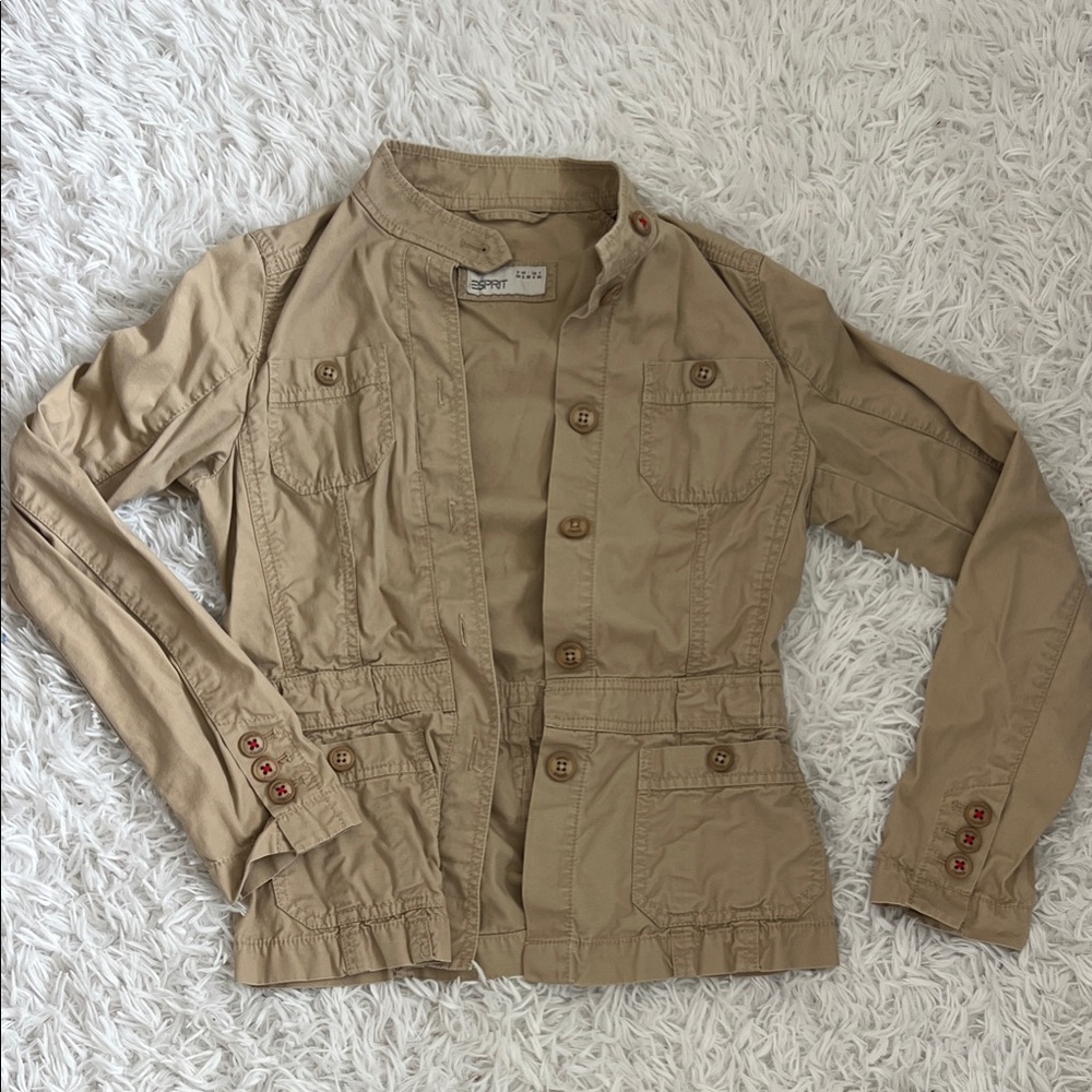Beige Button-Up Jacket